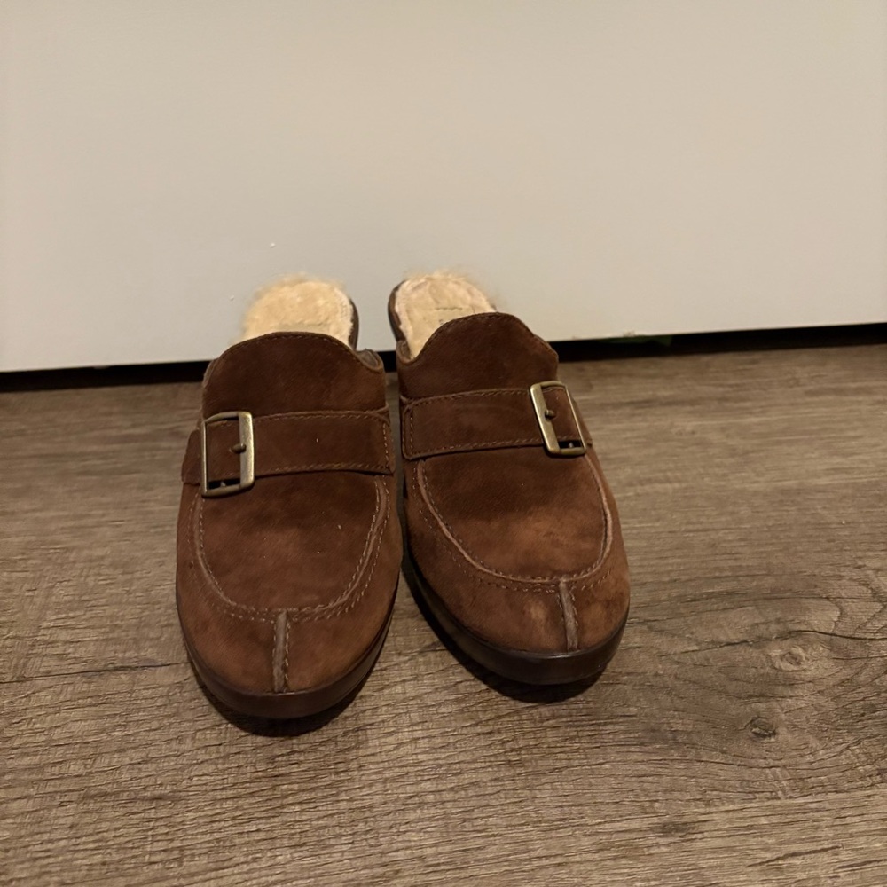 UGG Brown suede mules with heel